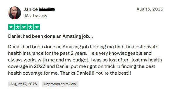 Customer review 2, reproduced from America Choice Network