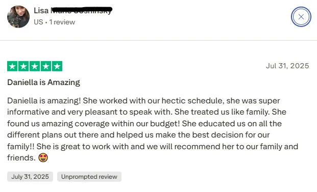 Customer review 4, reproduced from America Choice Network